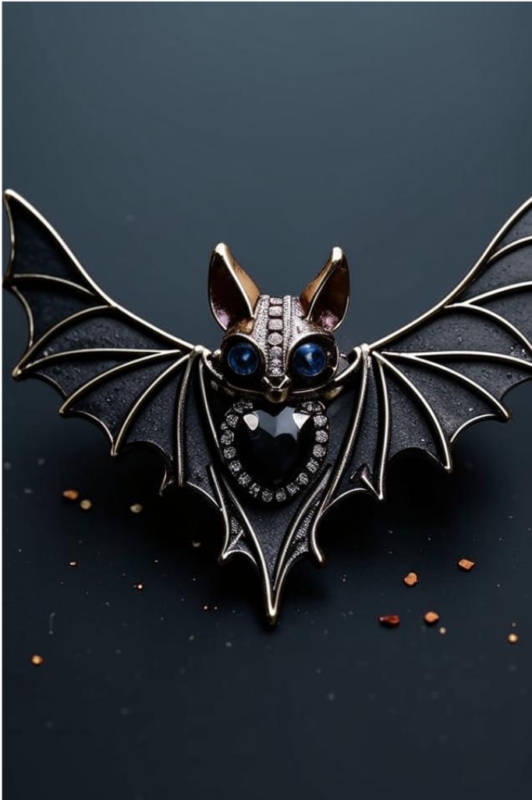 Pendant shaped like vampire fangs, perfect for Halloween